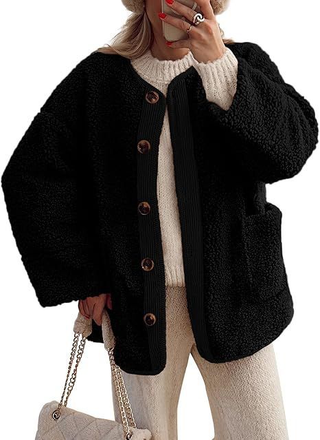 Damen-Teddyjacke douillette avec col assorti Berg-Feldt