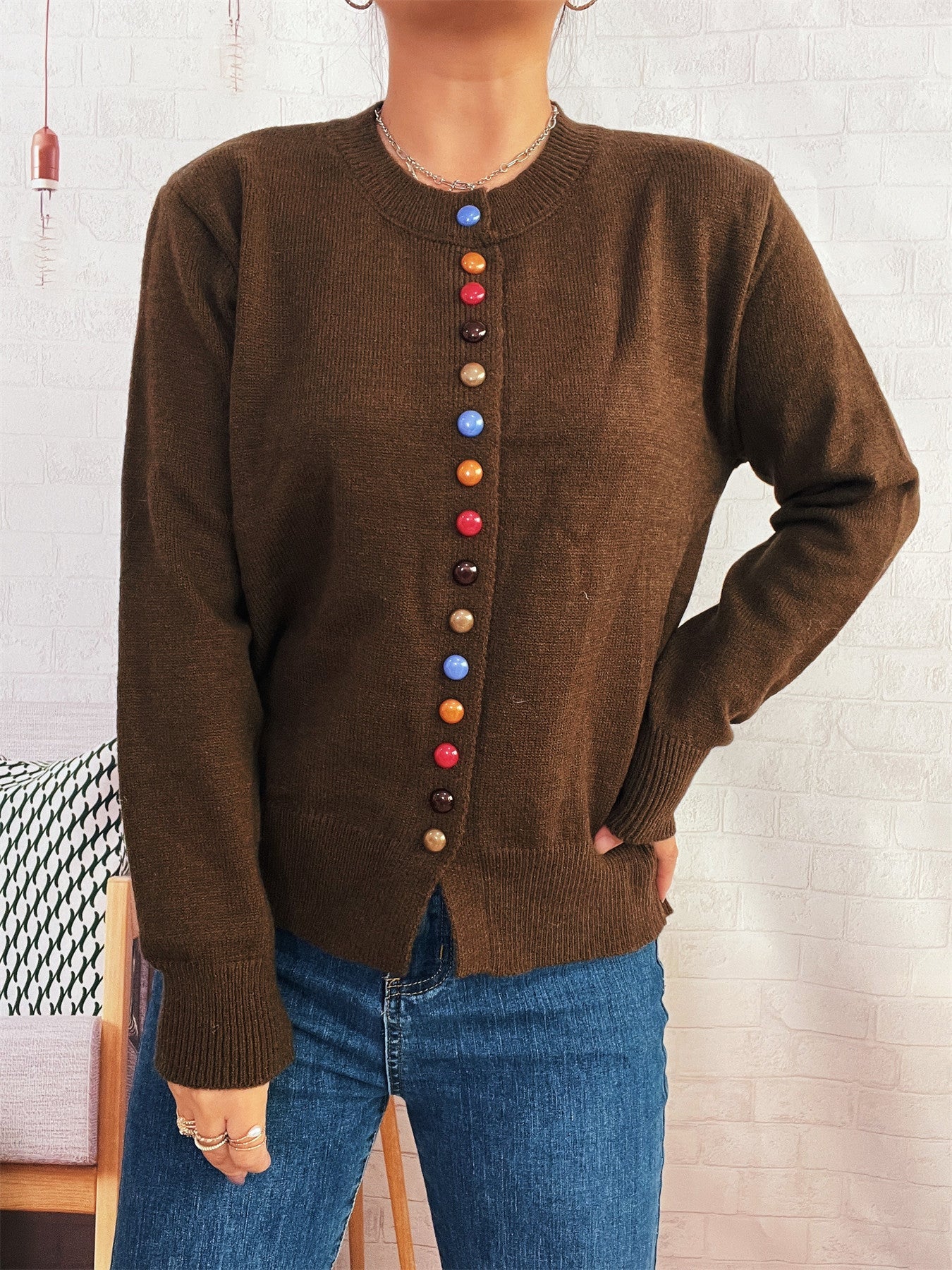 Cardigan élégant pour femme avec boutons colorés Berg-Feldt
