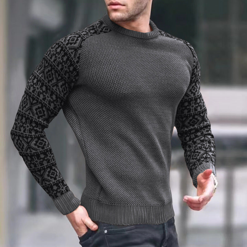 Herren Strickpullover mit grafischem Muster Berg-Feldt