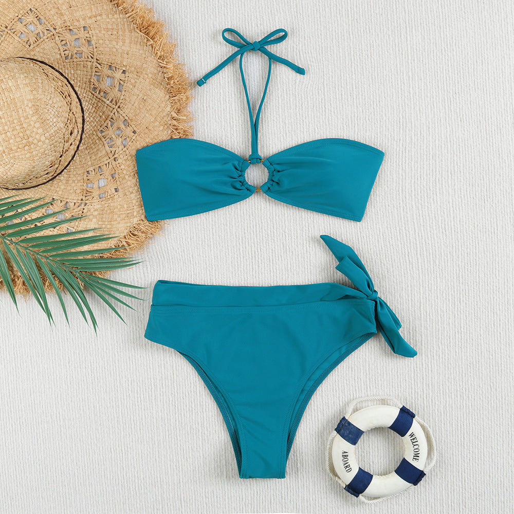 Haut de maillot de bain et culotte taille haute Berg-Feldt à imprimé floral pour femme
