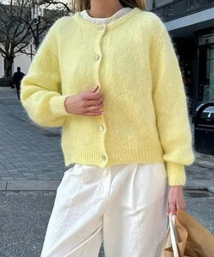 Cardigan douillet en mohair doux Berg-Feldt pour femme