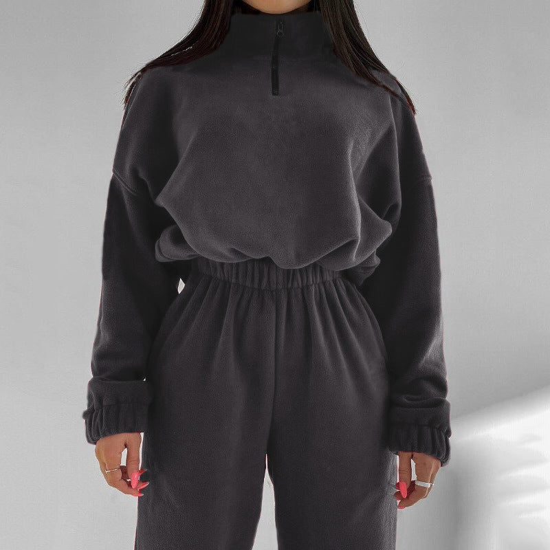 Damen Fleece-Pullover und Jogginghose mit engem Bund Berg-Feldt