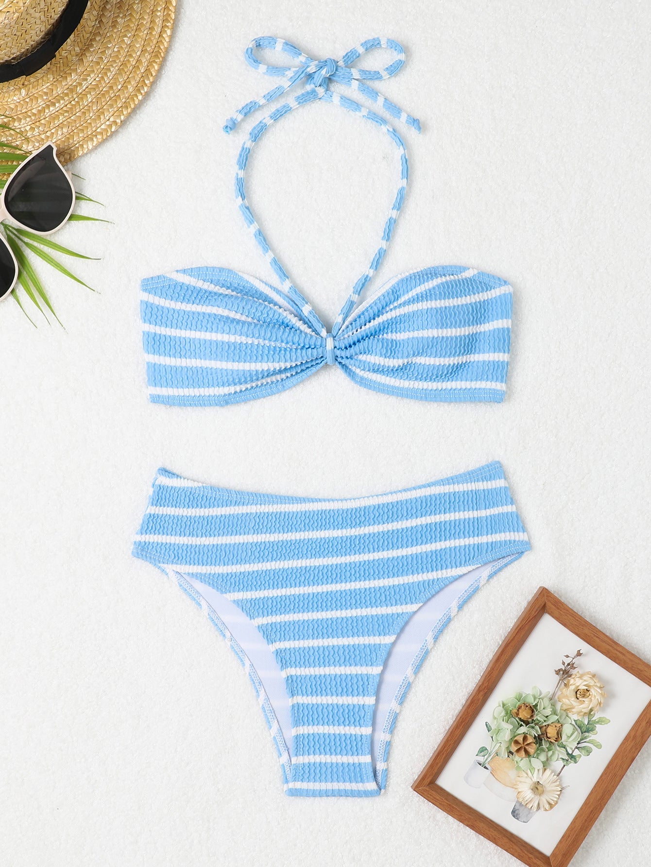 Ensemble bikini taille haute femme avec nœud tendance berg-feldt