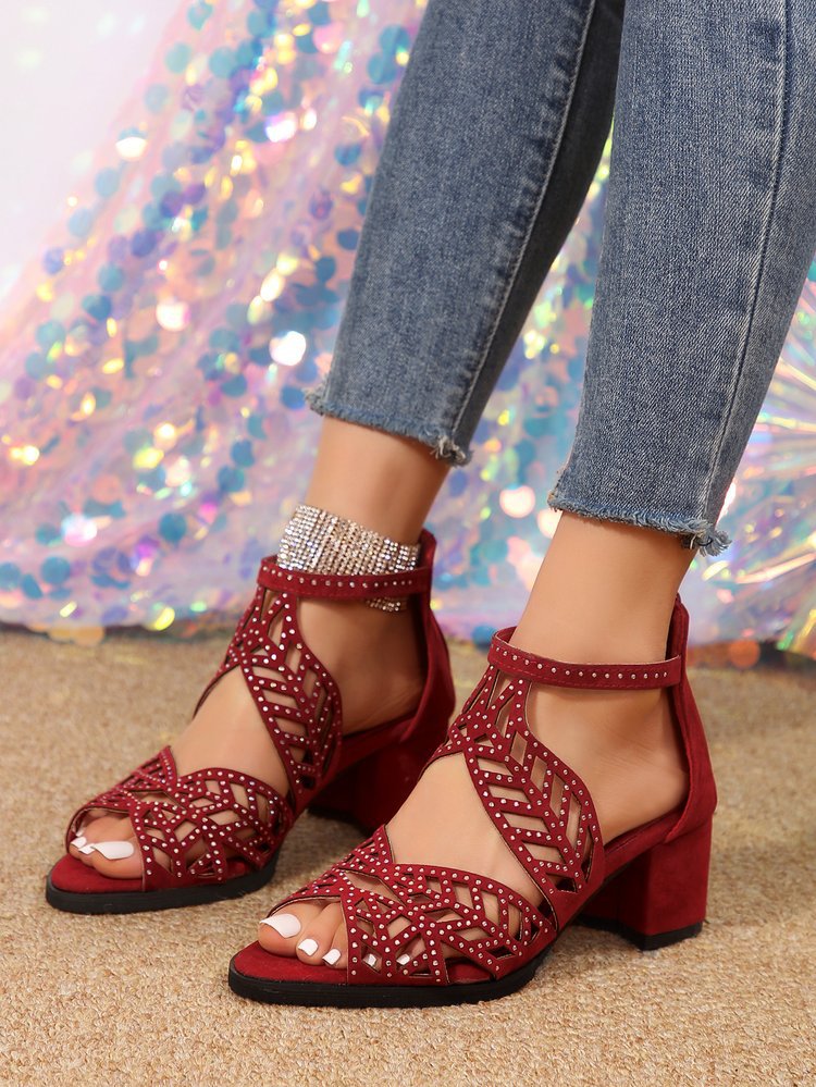 Dames Sandales élégantes avec détail strass glamour et brides design tendance Berg-Feldt