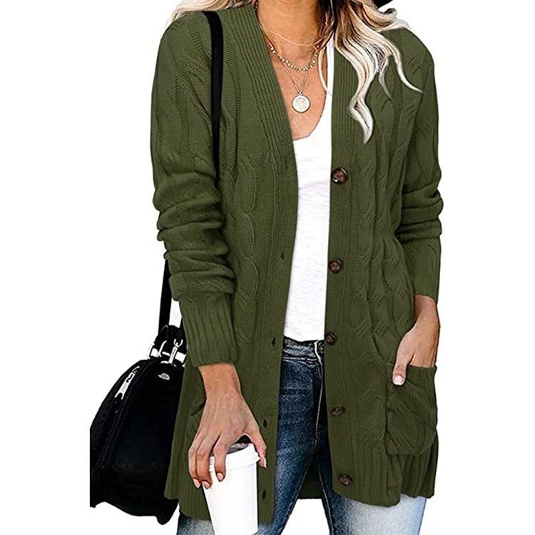 Cardigan en maille torsadée pour femme avec poches pratiques Berg-Feldt