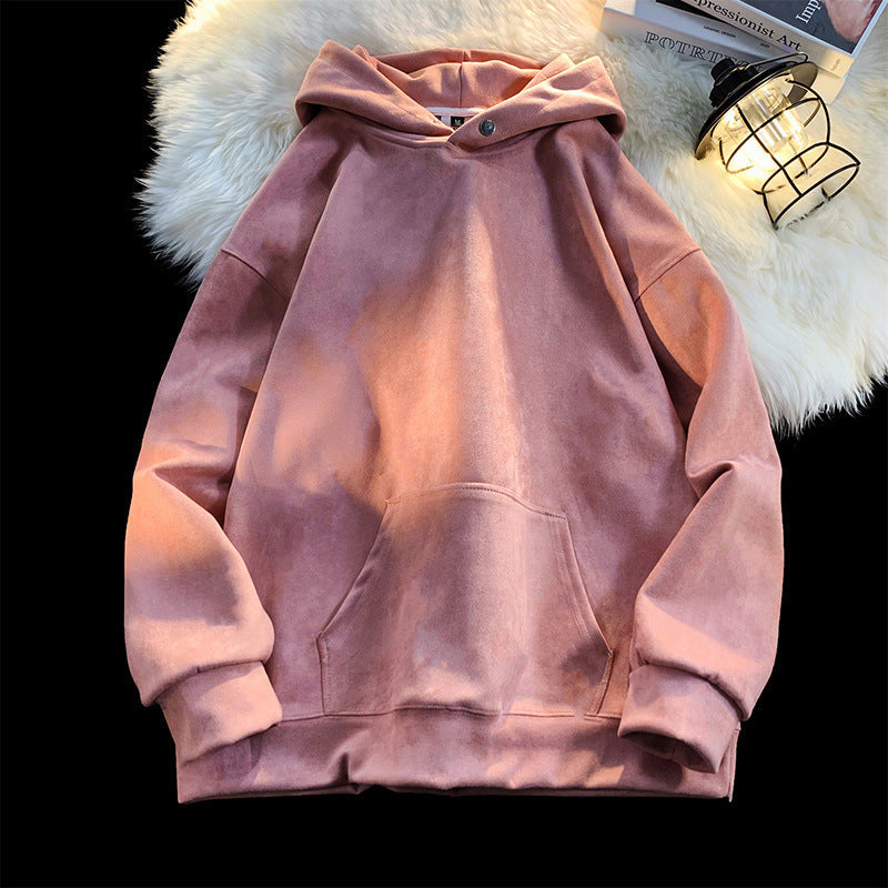 Damen pull à capuche confortable au look velours moderne Berg-Feldt