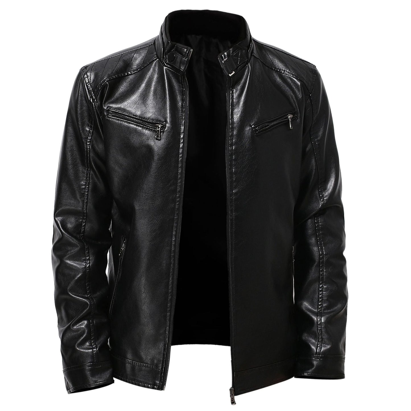 Blouson de moto élégant pour homme avec fermeture éclair asymétrique et détails de haute qualité Berg-Feldt
