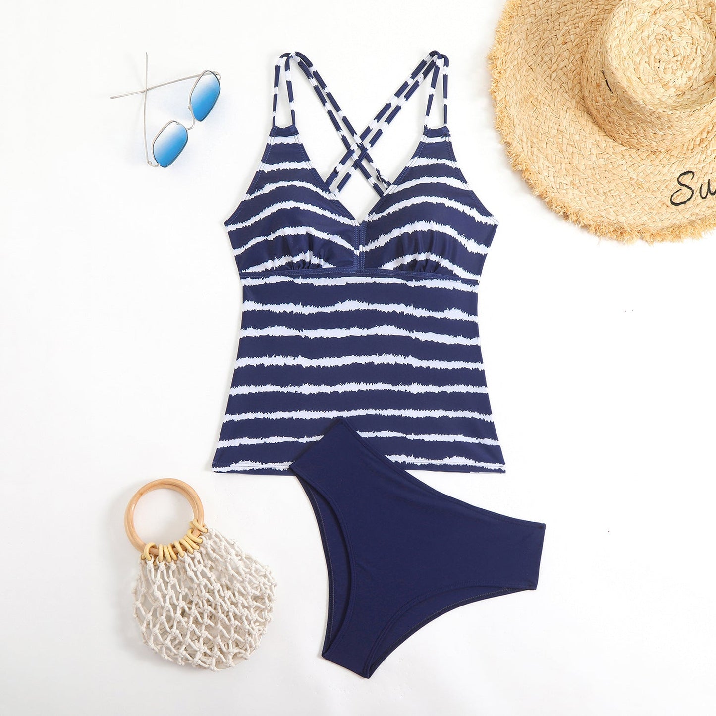 Ensemble tankini femme à rayures Berg-Feldt