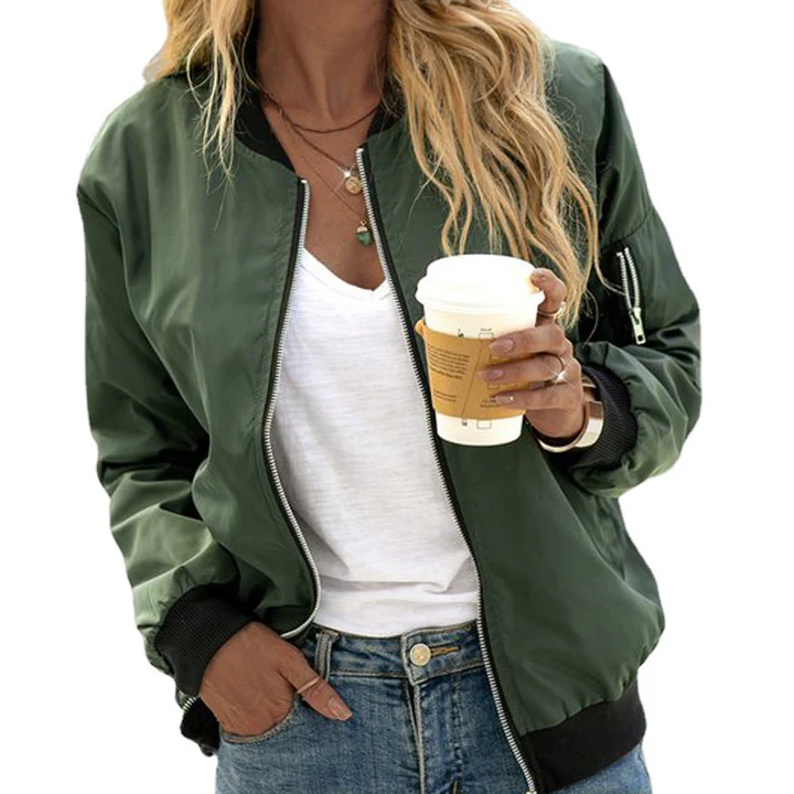 Berg-Feldt | Blouson Aviateur Femme – Élégant & Pratique avec Fermeture Éclair - Veste Femme