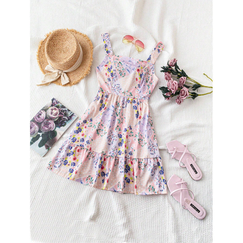 Robe longue fleurie pour femme avec ourlet à volants Berg-Feldt