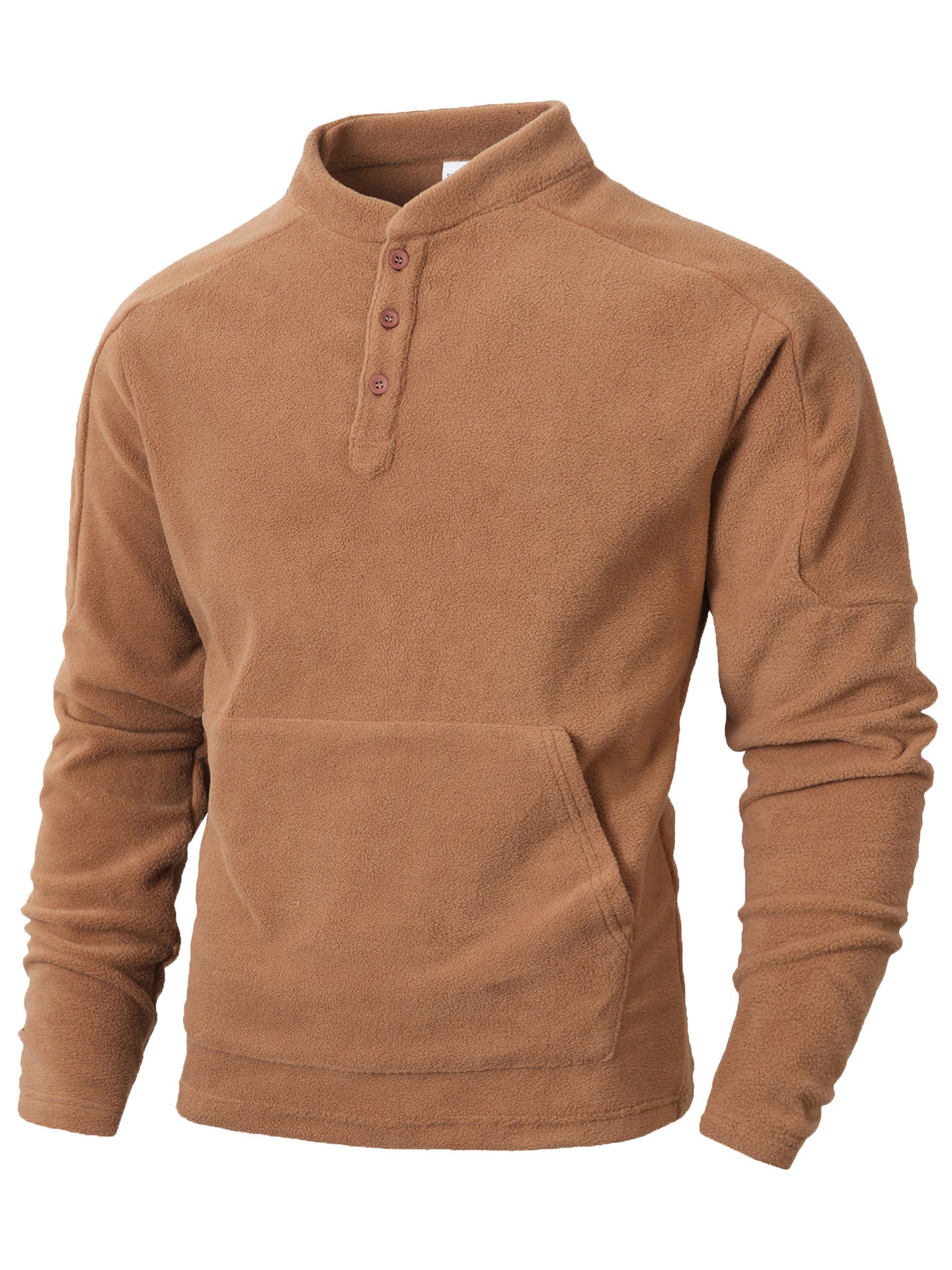 Pull-over polaire homme, col montant moderne avec détails boutonnés pratiques Berg-Feldt