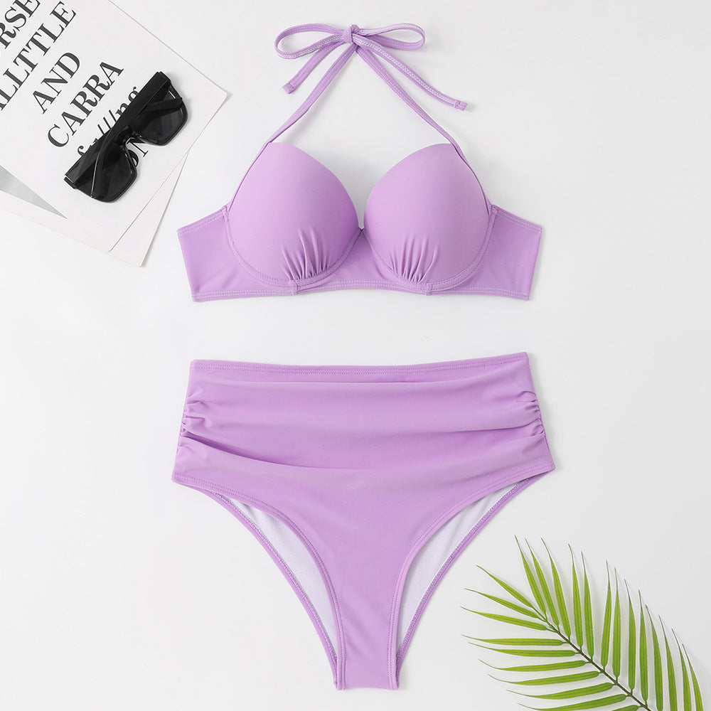 Ensemble de bikini femme avec soutien-gorge tour de cou et bonnets de berg-feldt