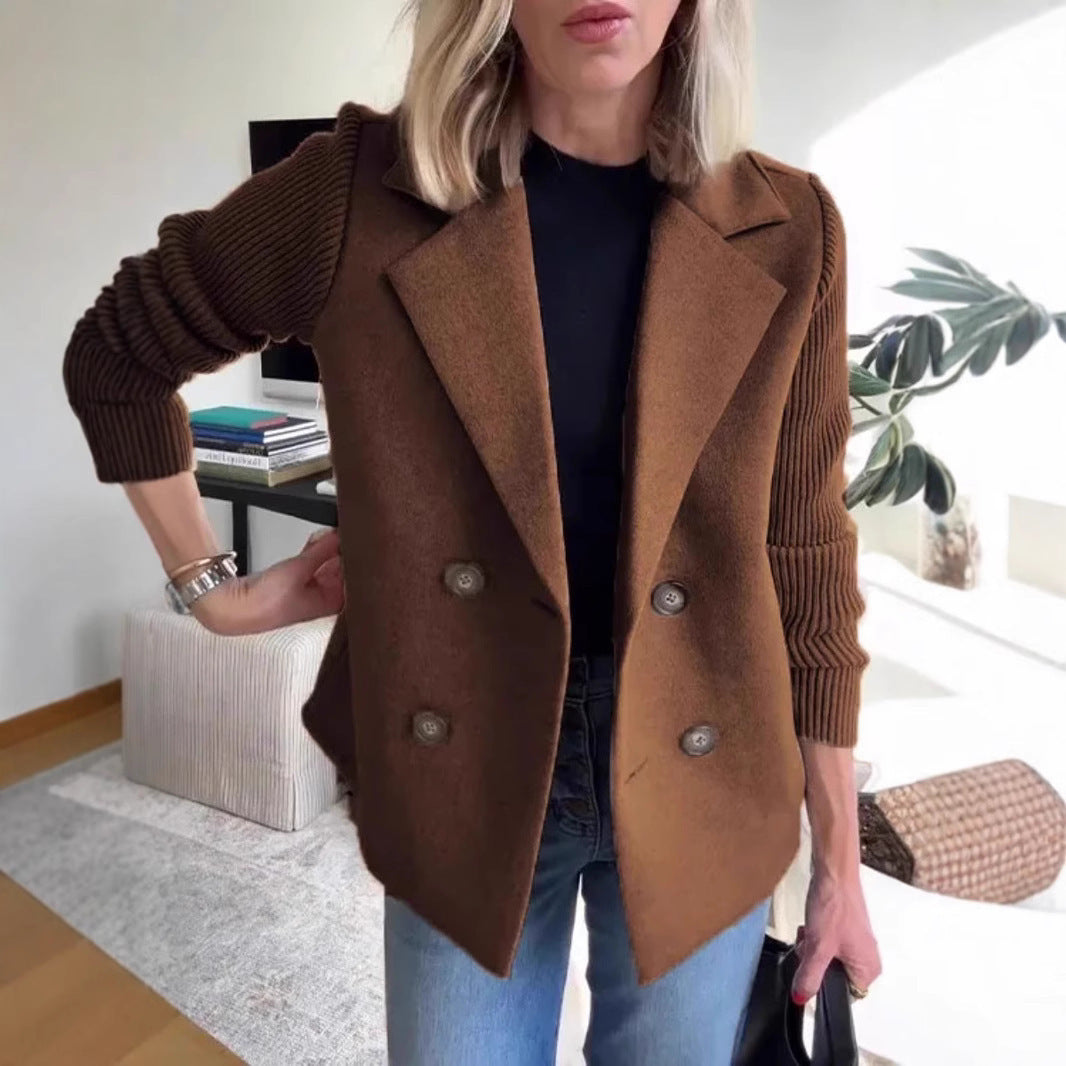 Damen Blazer croisé mode avec manches texturées Berg-Feldt