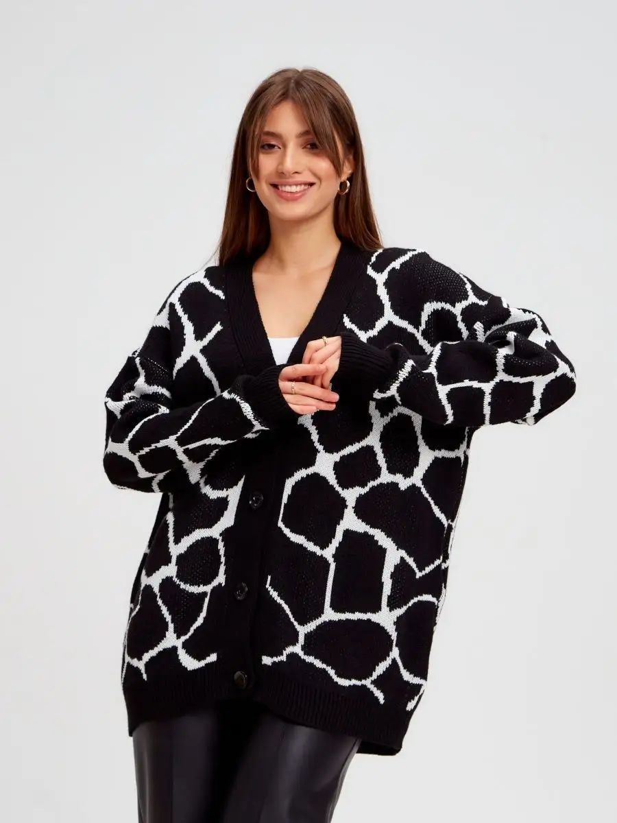 Cardigan élégant pour femme avec motif graphique de berg-feldt