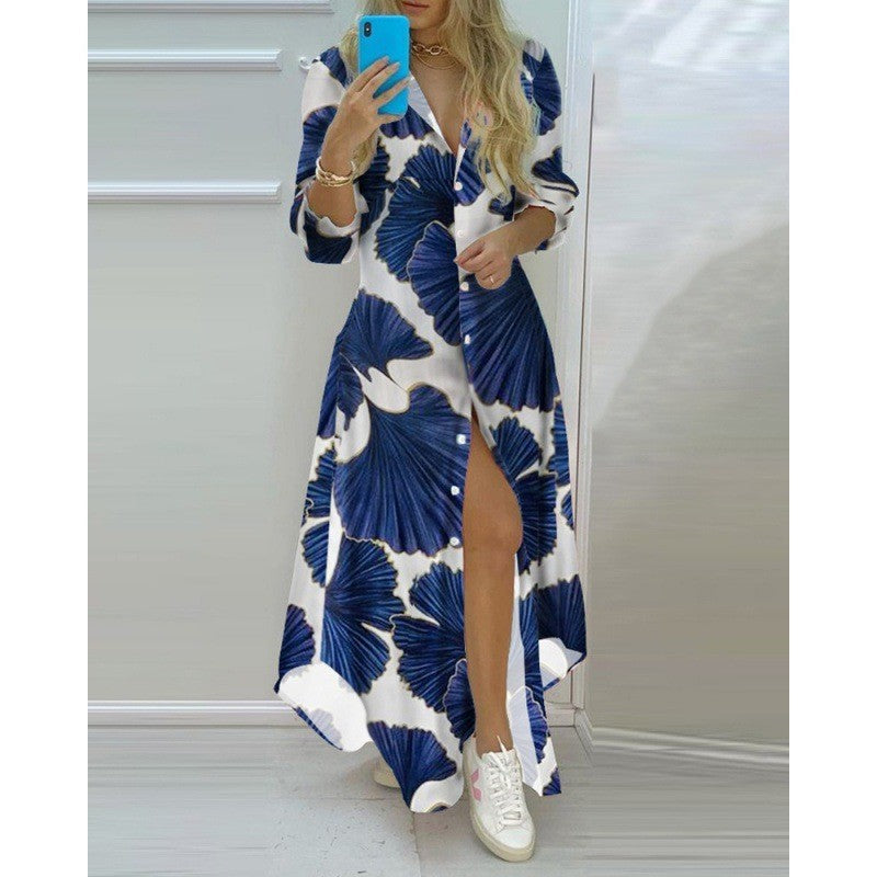 Damen Kimono-Robe mit Printdesign Berg-Feldt