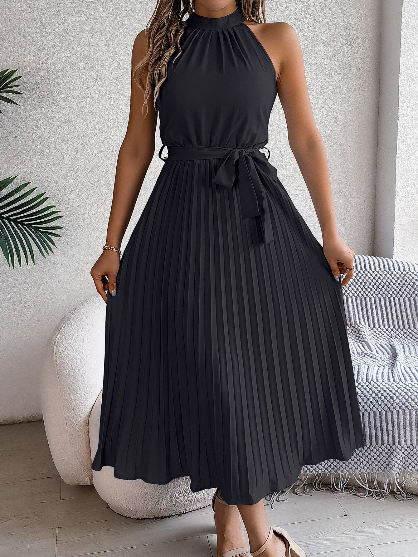 Robe portefeuille élégante à col montant pour femme par berg-feldt