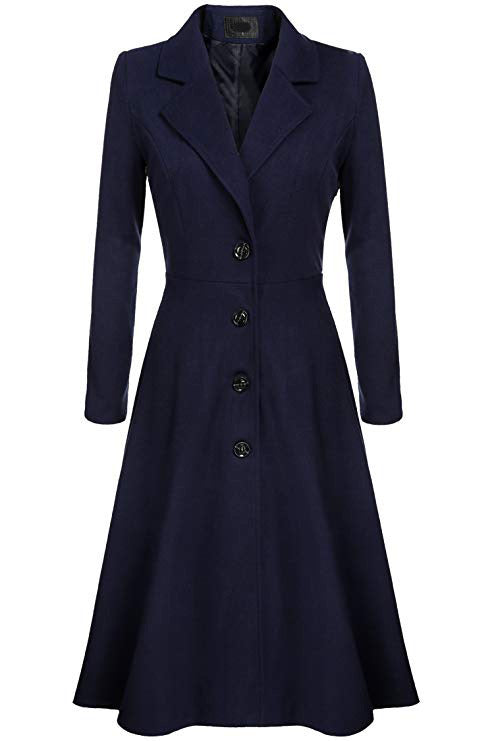 Manteau élégant en laine pour femme, coupe ajustée, manches longues Berg-Feldt
