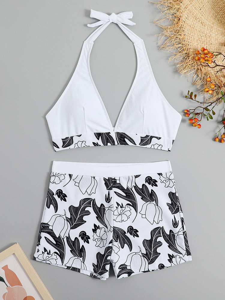 Ensemble de bikini à motif floral avec haut noué pour femmes de berg-feldt