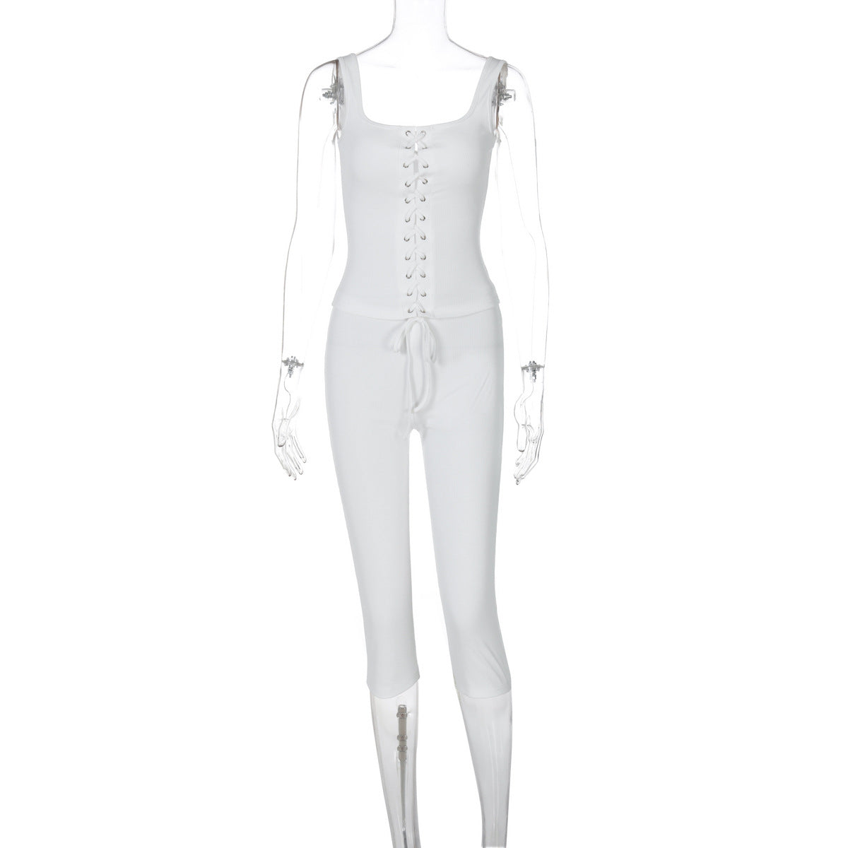 Figurbetonender Damen-Jumpsuit mit Schnürung von berg-feldt