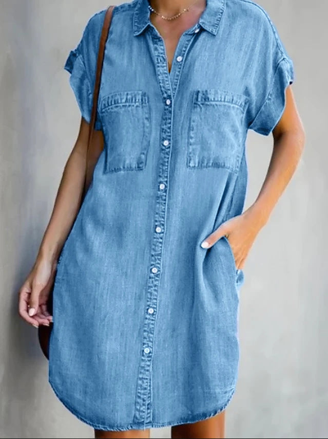 Robe-chemise utilitaire en jean pour femme Berg-Feldt