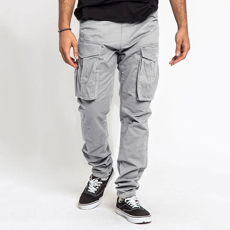 Pantalon cargo à la mode pour hommes avec poches multifonctions et taille élastique Berg-Feldt
