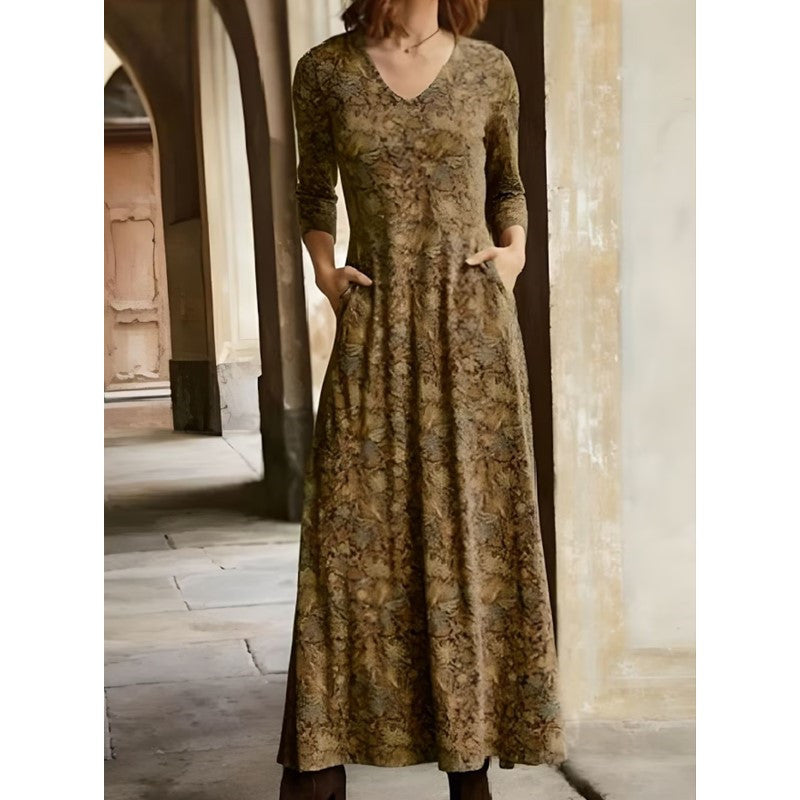 Robe longue pour femme avec motifs décoratifs et poches pratiques Berg-Feldt