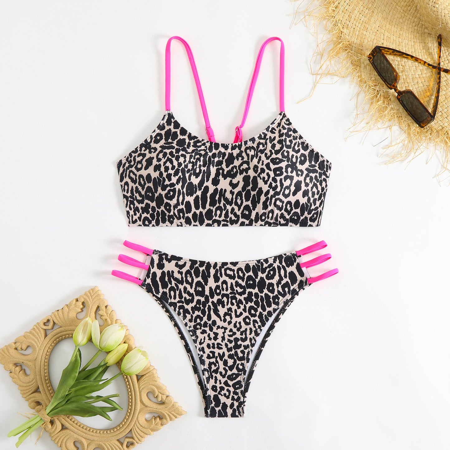 Ensemble de bikini pour femme avec imprimé animal et bretelles réglables de berg-feldt