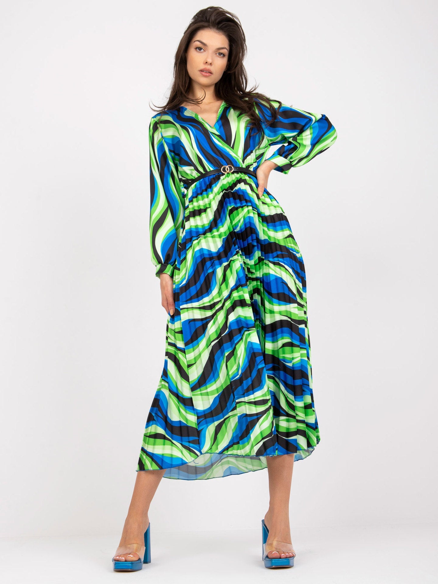 Robe longue d'été pour femme avec motif ondulé coloré par berg-feldt
