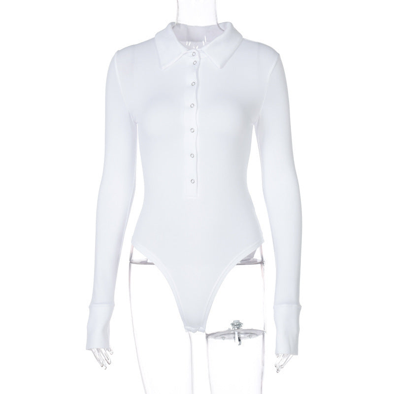 Eleganter Damen-Langarm-Body mit Knopfleiste von berg-feldt