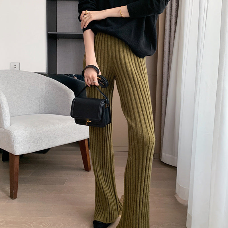 Pantalon pour femme, maille côtelée, berg-feldt