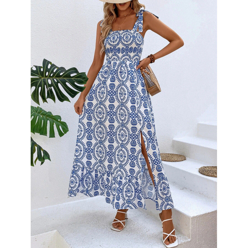 Robe longue bohème pour femme avec fente latérale de berg-feldt