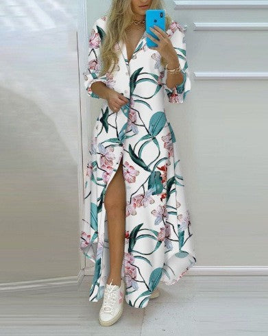 Damen Kimono-Robe mit Printdesign Berg-Feldt