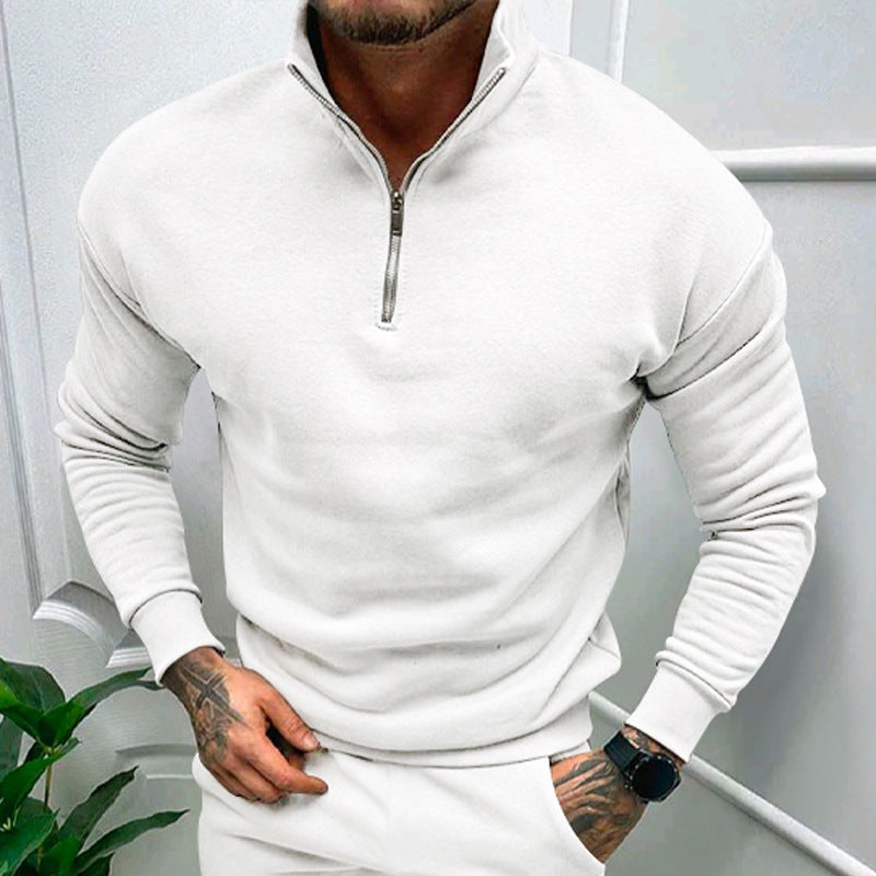 Sweat-shirt homme à col montant zippé Berg-Feldt