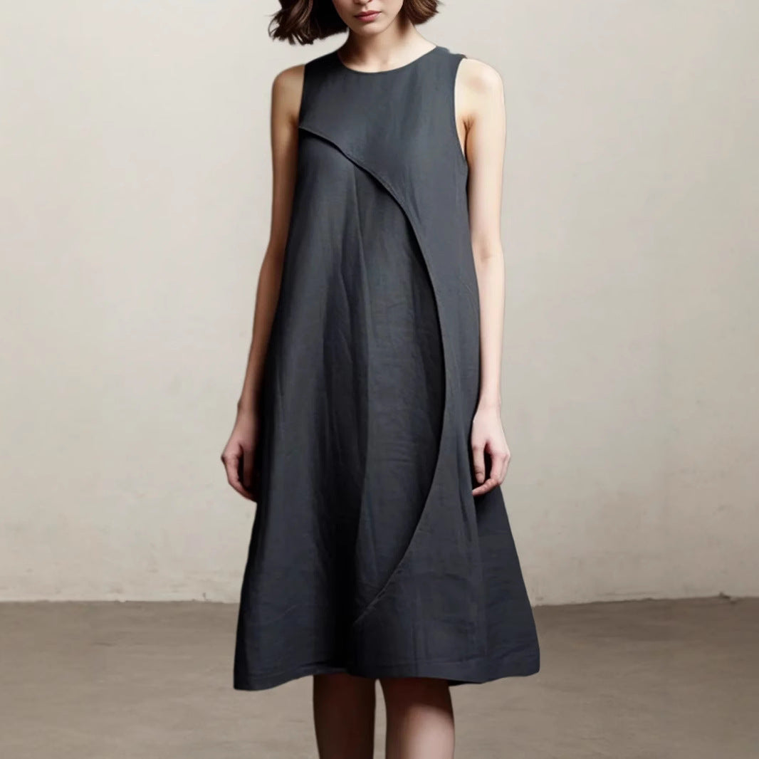 Robe longue asymétrique coupe trapèze distinctive pour femme de berg-feldt