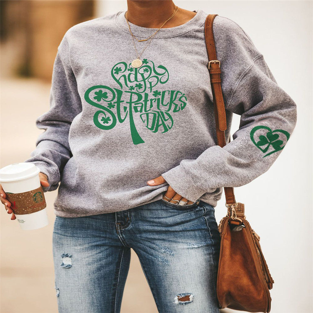 Exklusives Kleeblatt-Design Damen Sweatshirt, lässig von berg-feldt