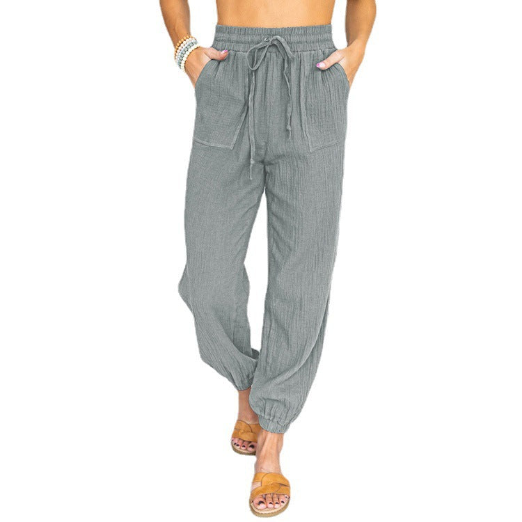 Pantalon de loisirs ample pour femme avec taille élastique et poches latérales Berg-Feldt