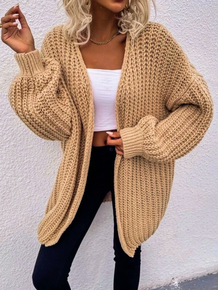 Cardigan en grosse maille décontracté pour femme, avec poches profondes et manches volumineuses Berg-Feldt