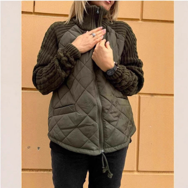 Doudoune chaude pour femme avec manches en tricot Berg-Feldt