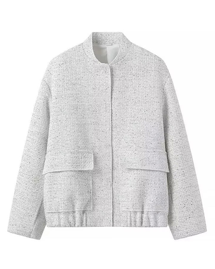 Berg-Feldt | Gold Pailletten Stehkragenjacke
