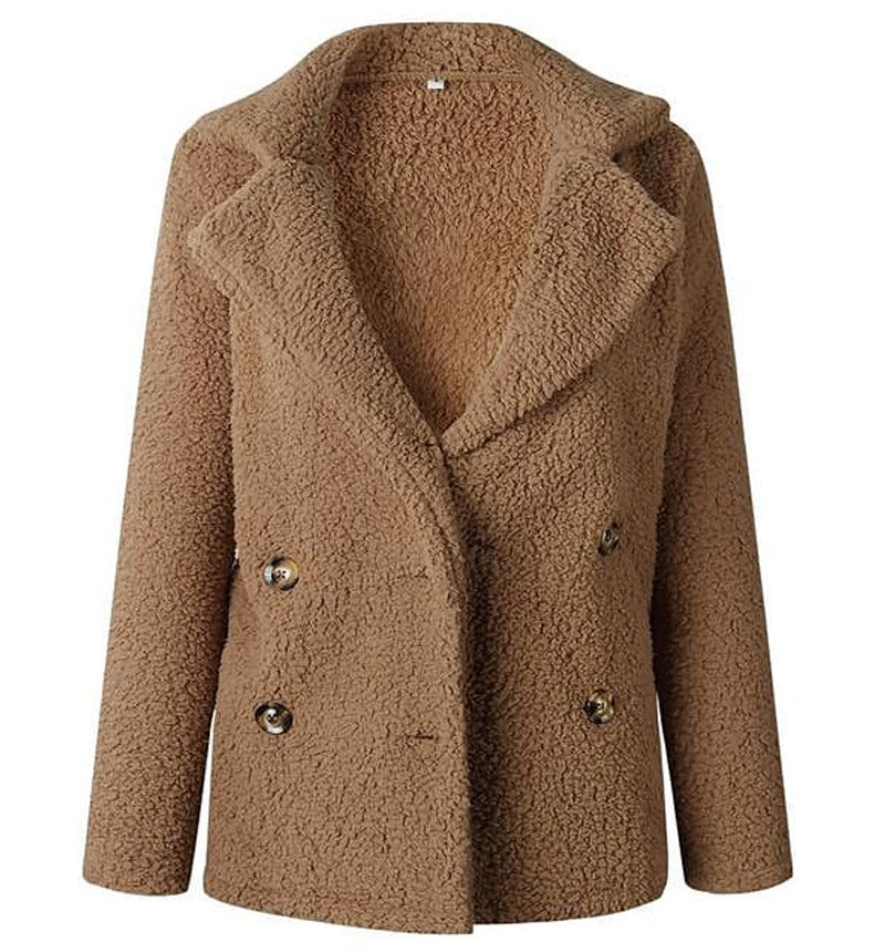 Blazer croisé bouffant en fausse fourrure pour femme Berg-Feldt