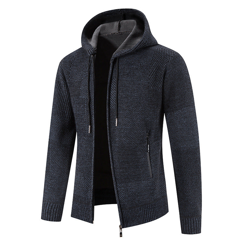 Cardigan à capuche homme avec éléments de structure modernes Berg-Feldt