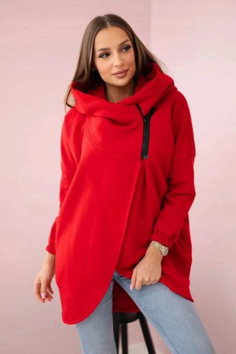 Berg-Feldt | Veste polaire à capuche et fermeture éclair asymétrique