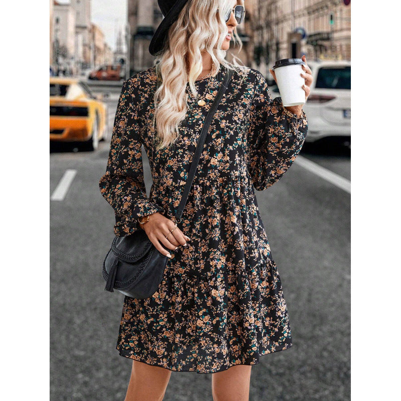 Berg-feldt Robe courte étagée à imprimé animal pour femme
