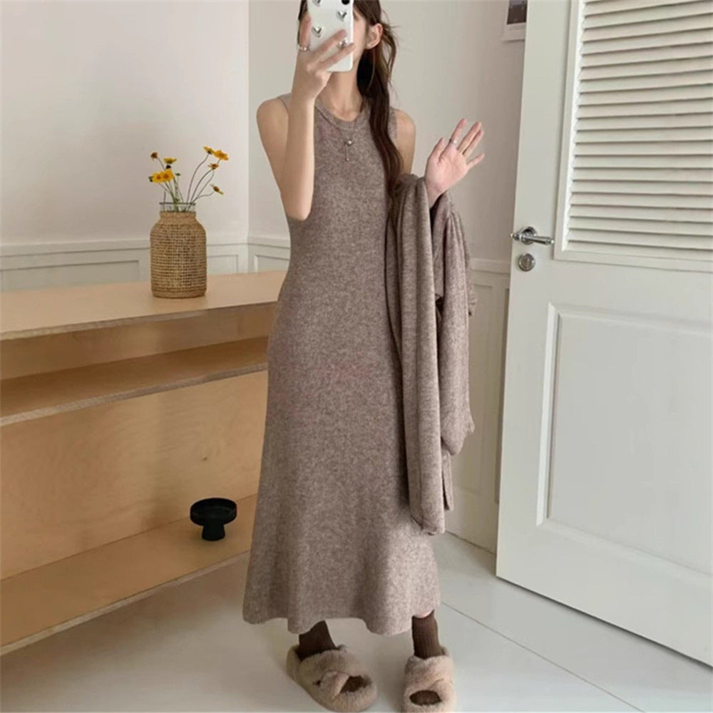 Robe longue en maille pour femme, coupe décontractée et manches longues Berg-Feldt