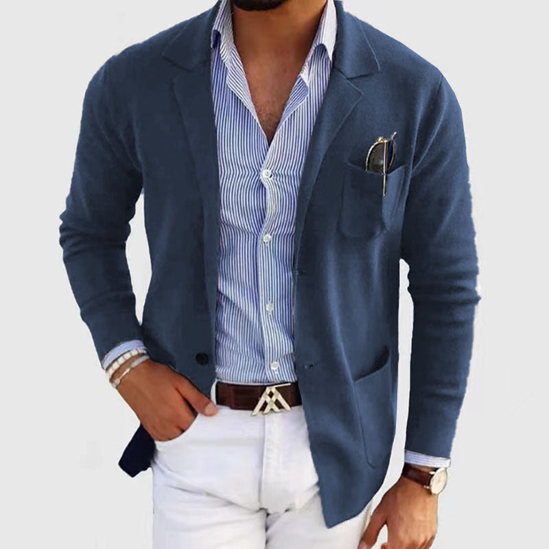 Herren elegante Strickjacke mit dezentem Design und praktischen Taschen Berg-Feldt