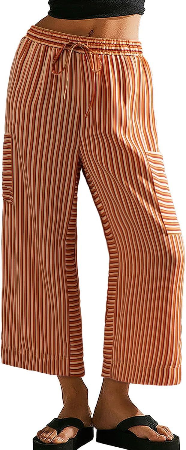 Pantalon palazzo léger et coloré avec ceinture pour femme de berg-feldt