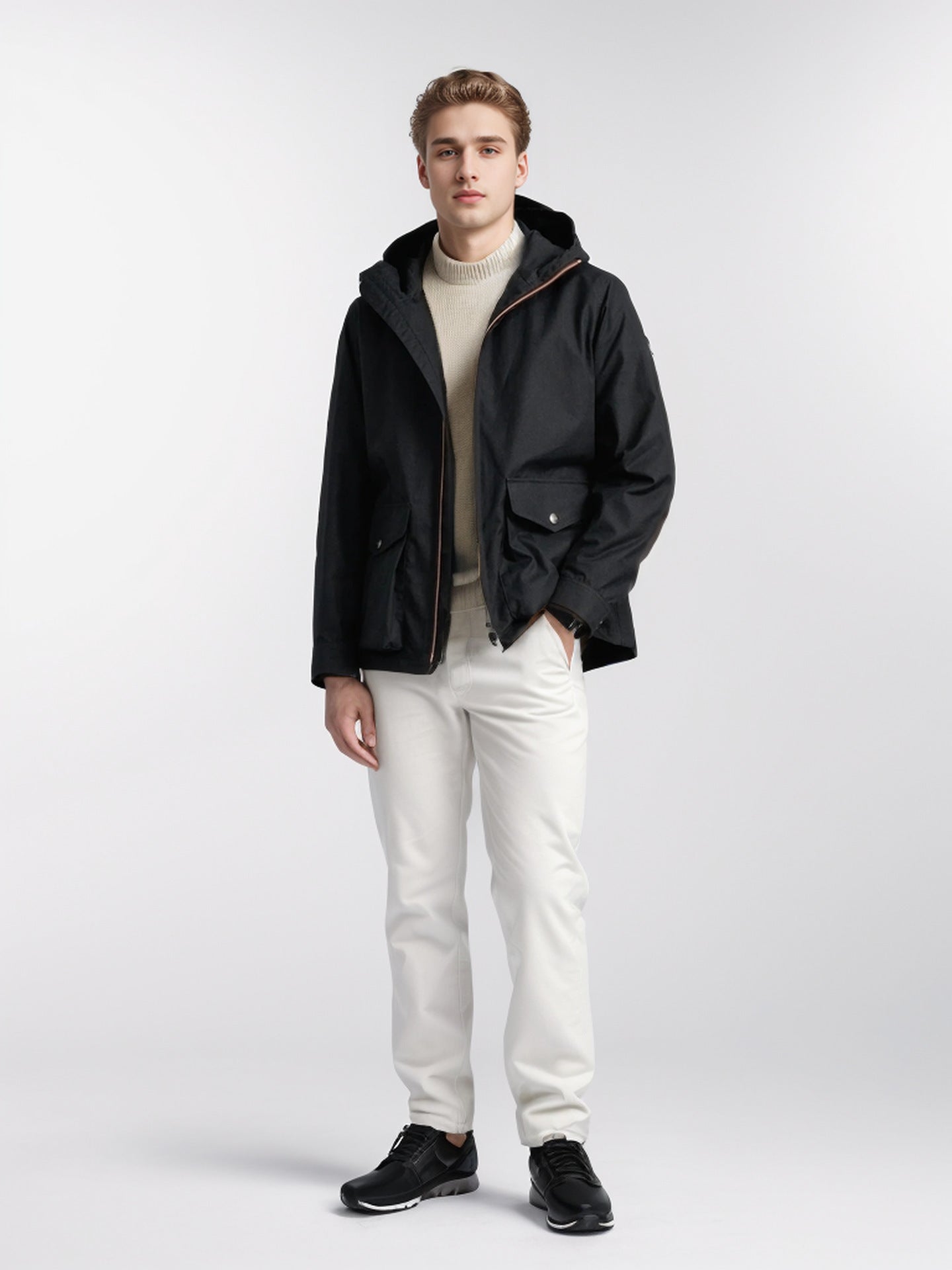 Veste de transition fonctionnelle pour homme avec capuche amovible Berg-Feldt