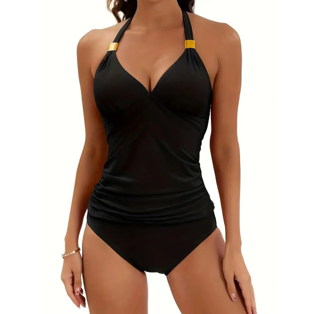Eleganter Damen Tankini mit V-Ausschnitt und figurbetonter Passform von berg-feldt
 - berg-feldt
