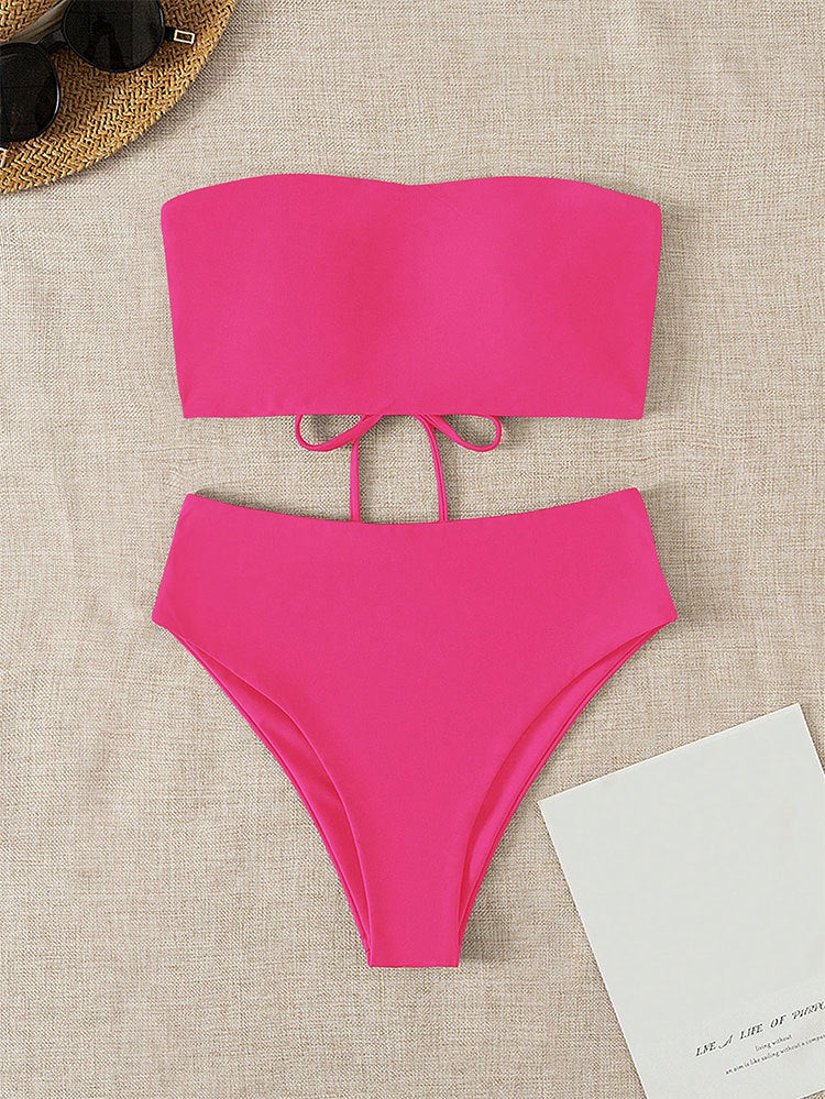 Ensemble bikini pour femme avec haut bandeau et bas taille haute berg-feldt