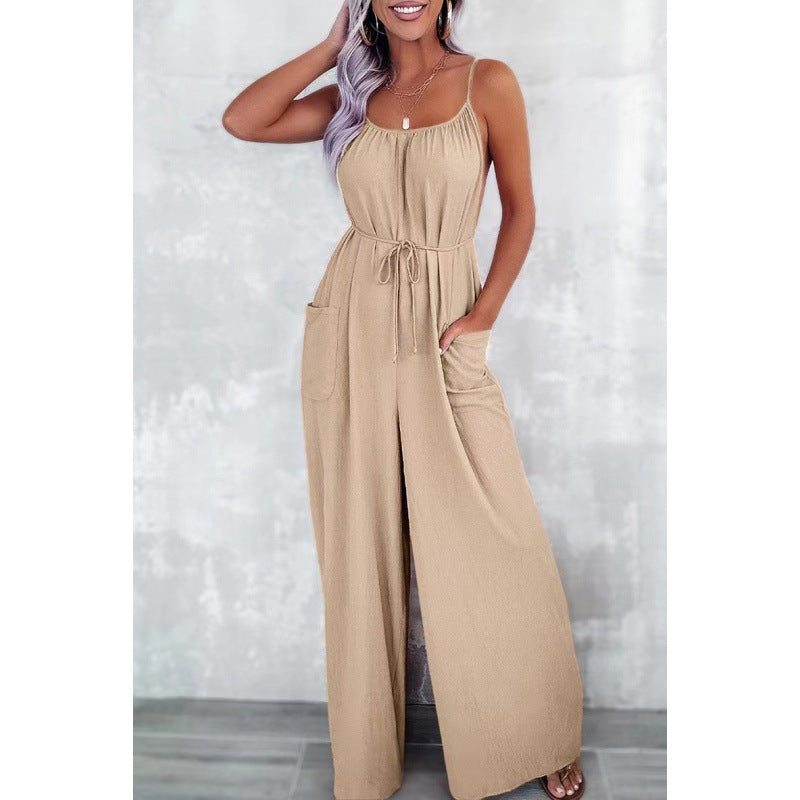 Combinaison élégante berg-feldt pour femme avec jambes larges et dos ouvert